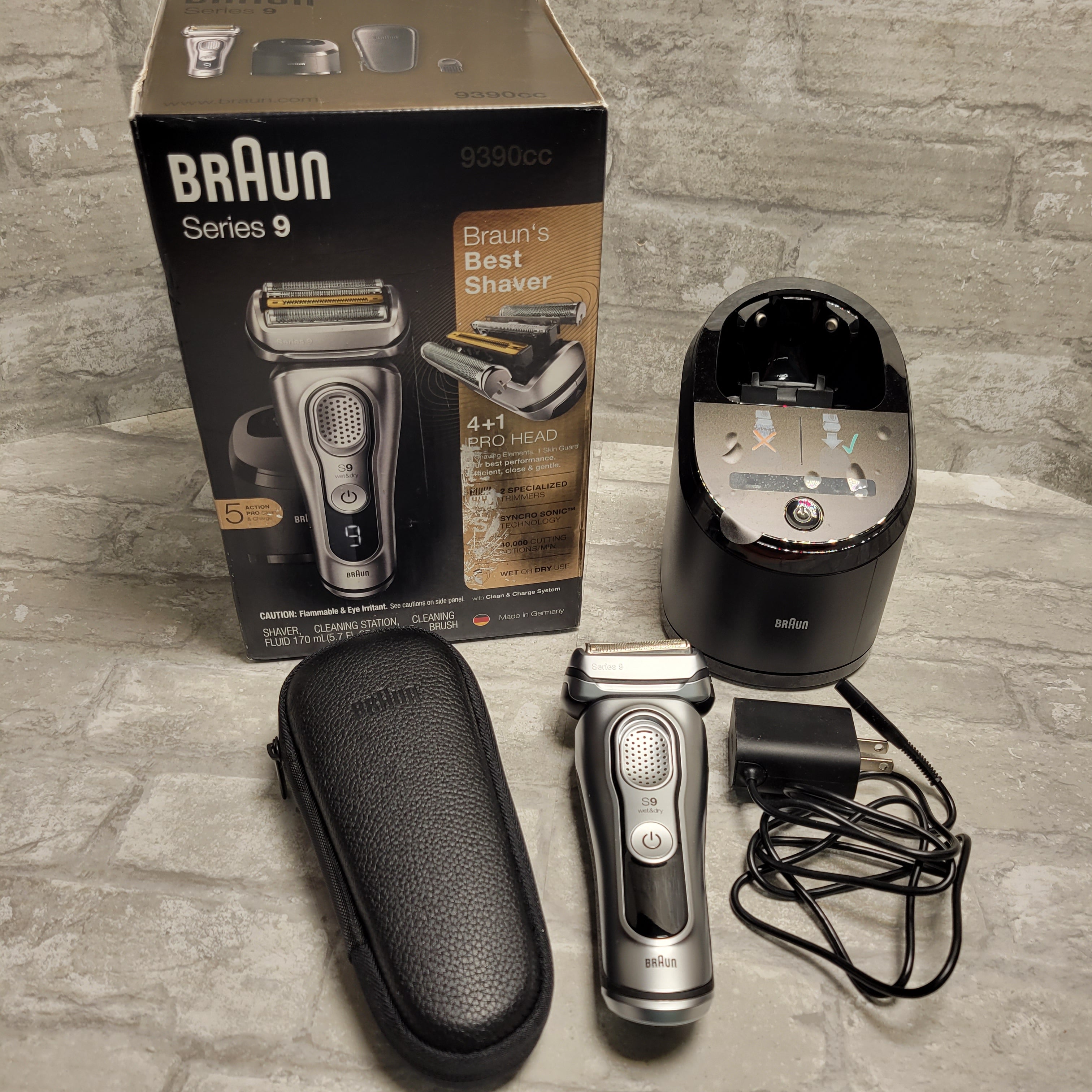 Braun Series 9 9390CC Cordless Rechargeable Men's Electric Shaver (8056484987118)